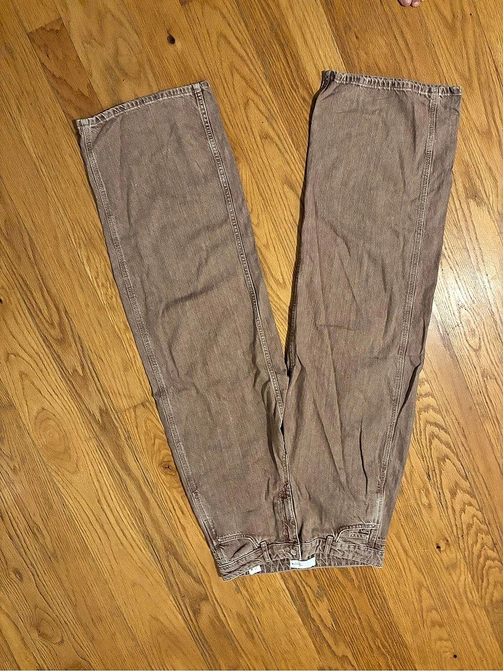 ZARA Wide-leg Jeans in Mauve Size M (4)
